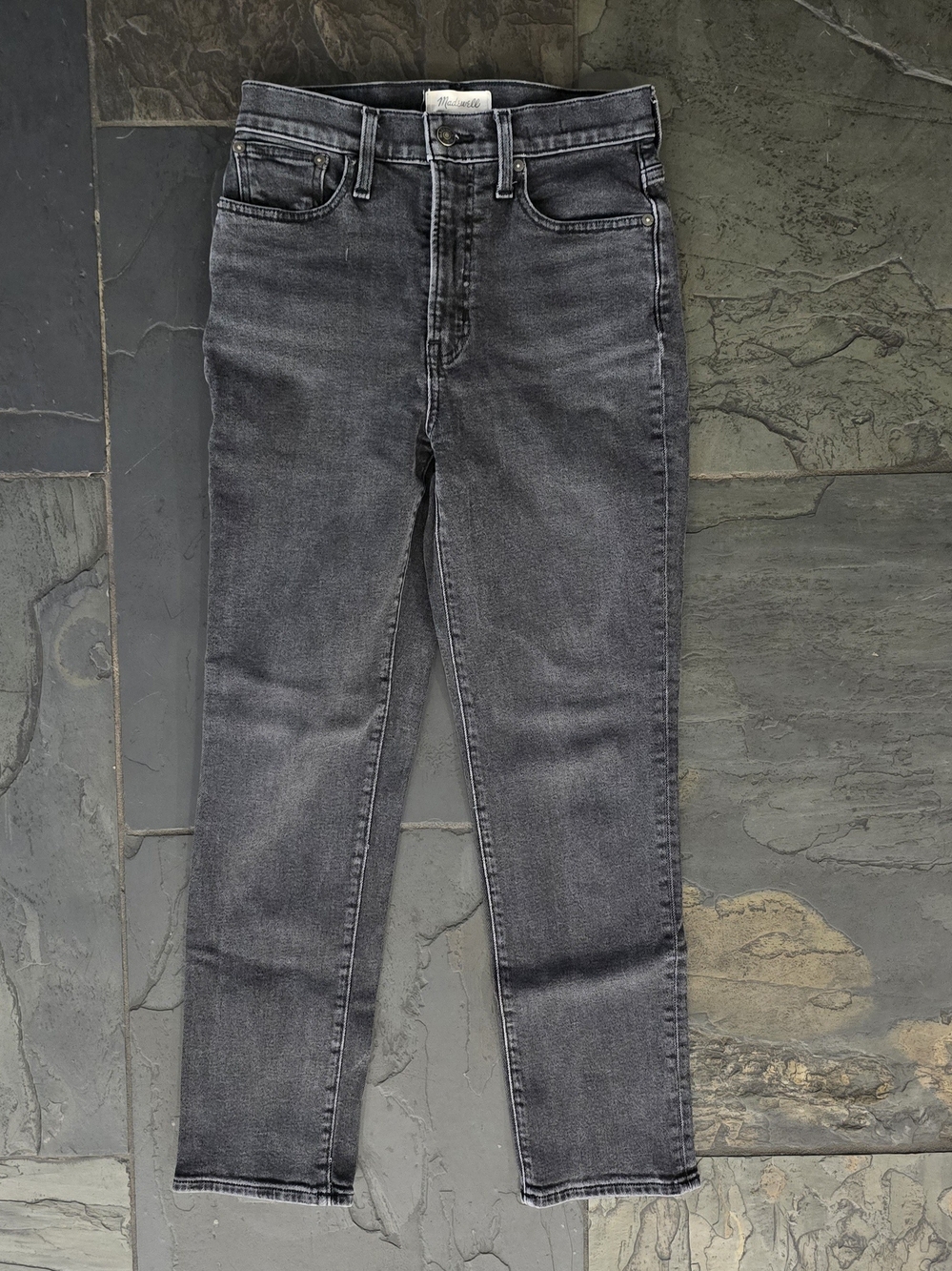 Madewell Black Denim Jeans - Subtle Washed Look